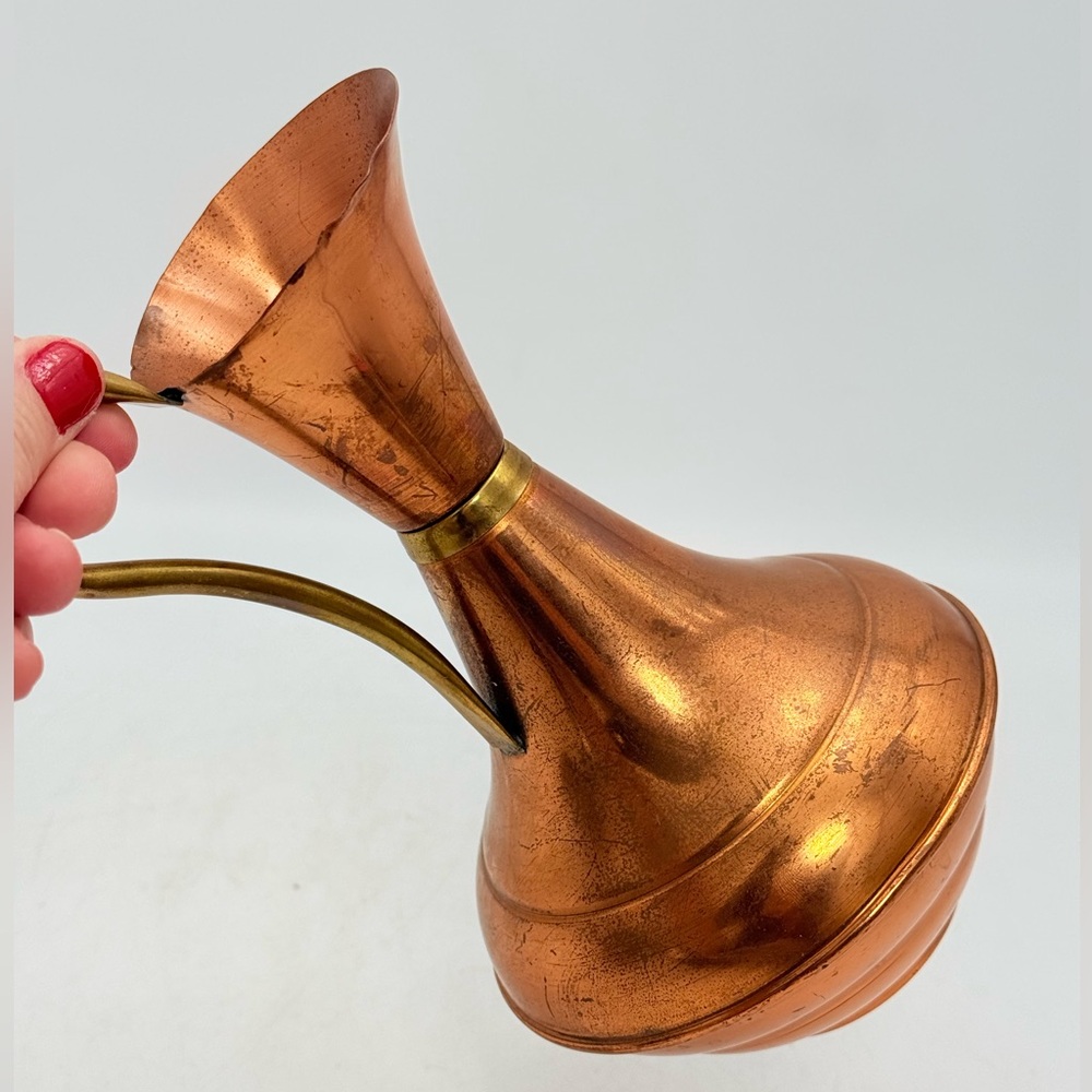 Vintage Lombard Copper Brass Pitcher | Made in England | Decorative Jug Vase